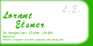 lorant elsner business card